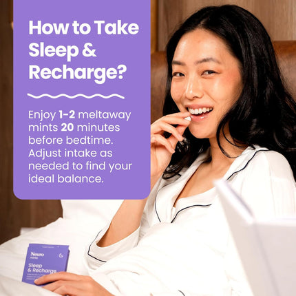 Sleep & Recharge Meltaway Mints - Contains Melatonin 1 Mg, Chamomile & Elderberry - Travel Aid for Nighttime Relaxation & Healthy Sleep Cycle - Mixed Berry, 72 Ct