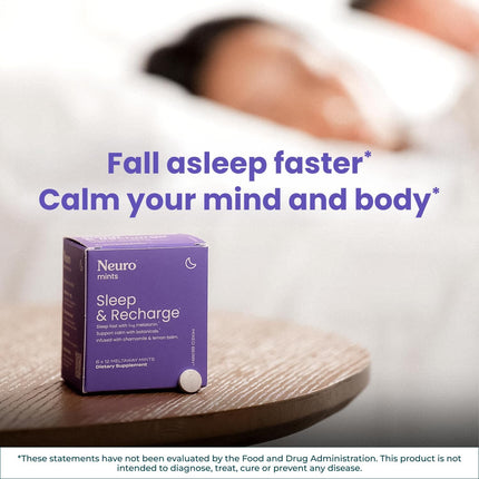 Sleep & Recharge Meltaway Mints - Contains Melatonin 1 Mg, Chamomile & Elderberry - Travel Aid for Nighttime Relaxation & Healthy Sleep Cycle - Mixed Berry, 72 Ct